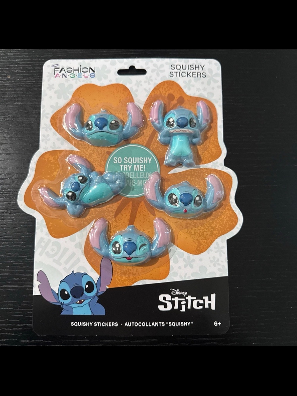 Disney Stitch Puffy Sticker Set — Green, Orange, Purple Accents